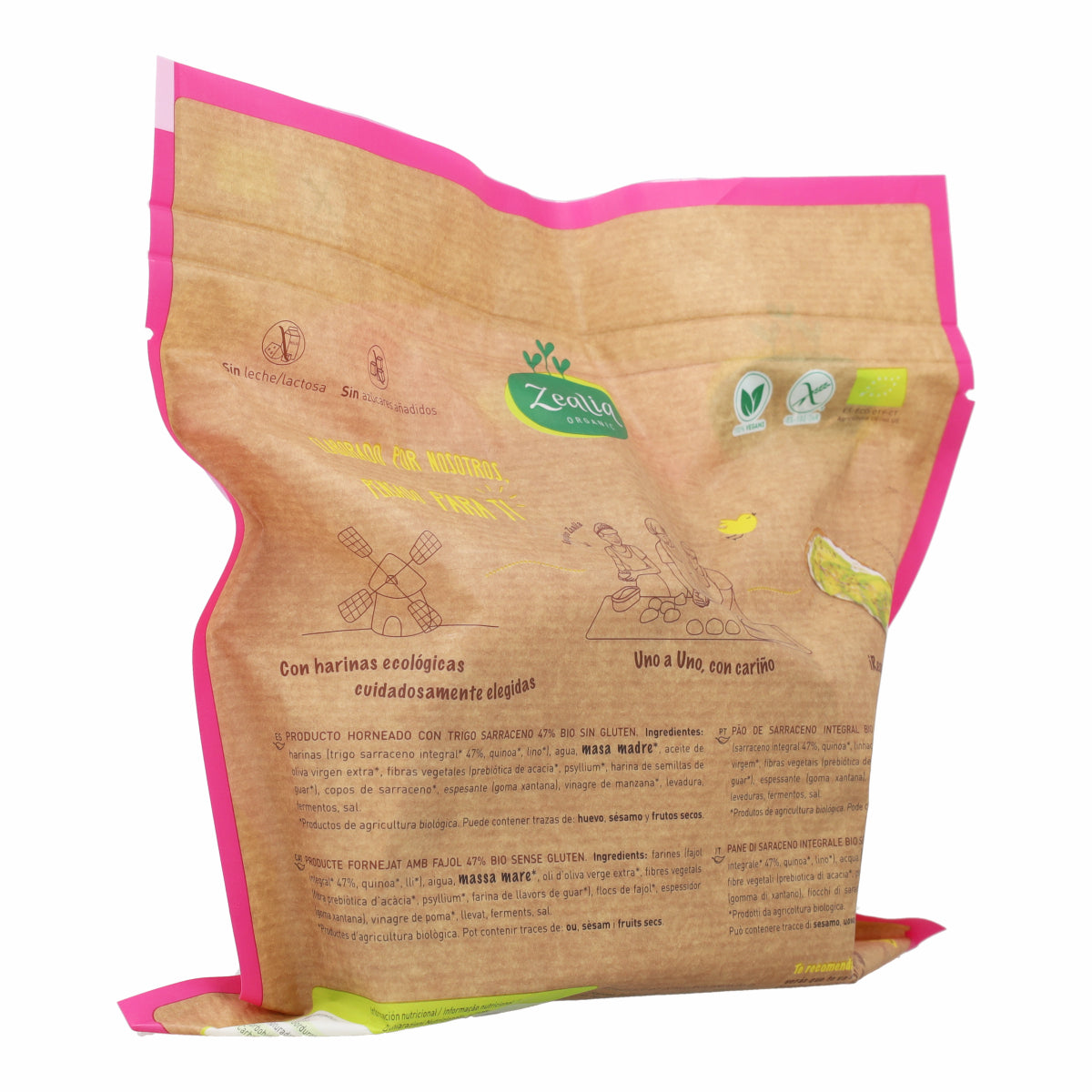Pão de trigo sarraceno integral sem glúten BIO Zealia 330 gr