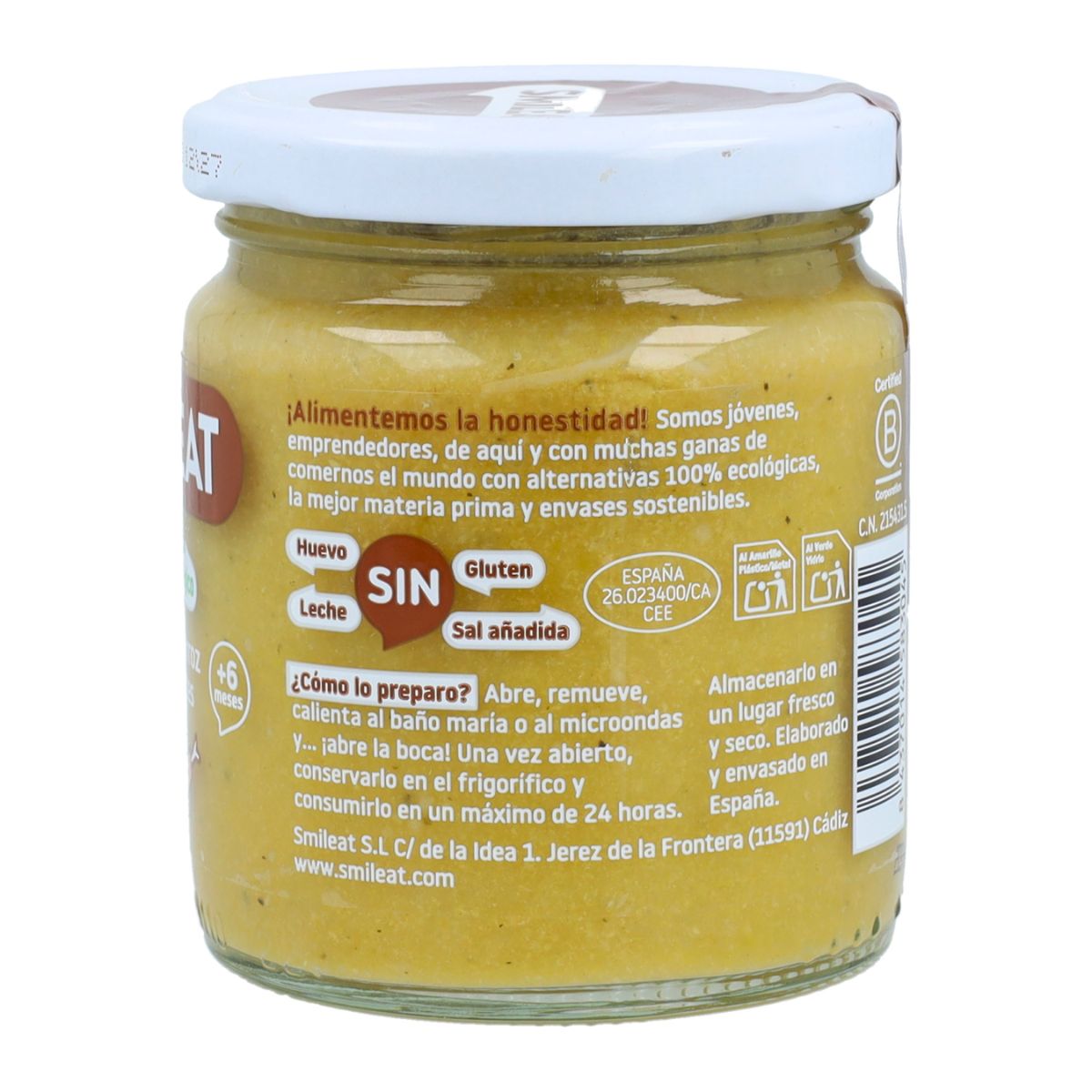 Pack 12x Tarritos Dorados BIO pollo con arroz +6 meses Smileat, 230g