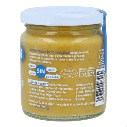 Embalagem de 3 frascos de vegetais e pescada biológica Smileat +6 meses 230g