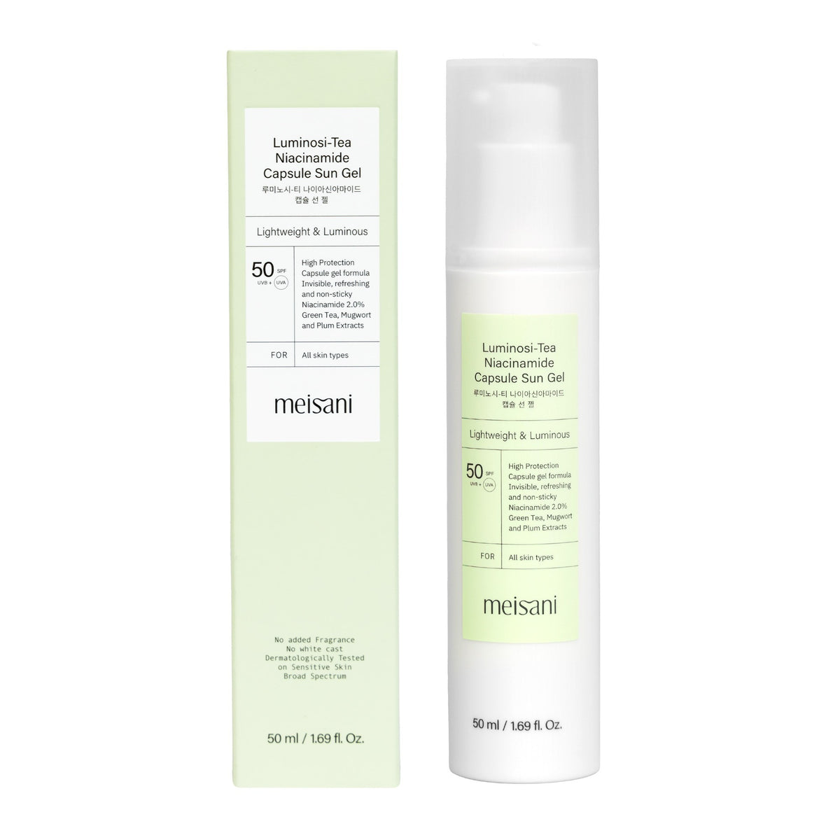 Luminosi-Tea Niacinamide Capsule Sun Gel Spf50 Meisani