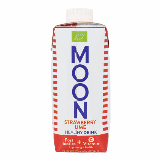 Healthy Drink Fresa y Lima Bio con Post-bióticos y Vitamina C MOONDRIKS 330 ml