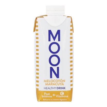 Healthy Drink Melocotón y Maracuya Bio con Post-bióticos y Vitamina C MOONDRIKS 330 ml