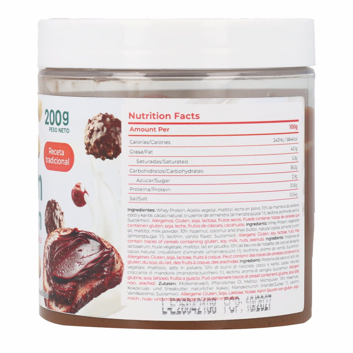 Crema Proteica Chips Bombon Rocher Torafood 200g