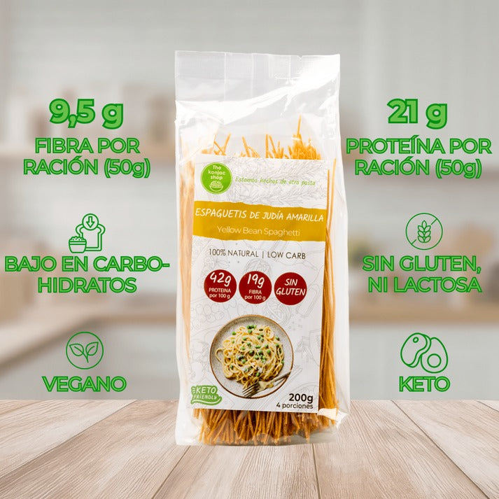 Esparguete de Feijão Amarelo The Konjac Shop 200g