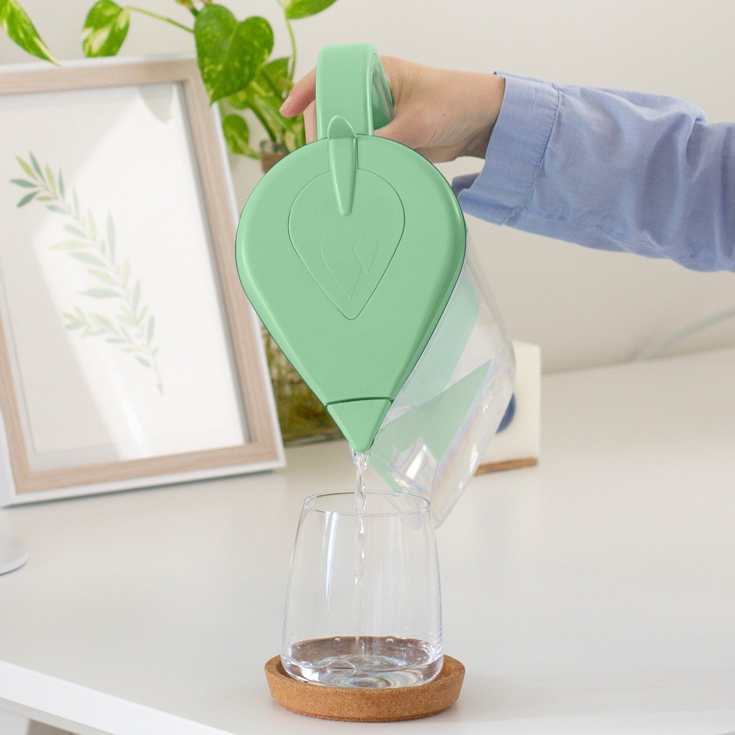 Jarra Verde Alkanatur Drops con 1 filtro Baja Emisión de Magnesio