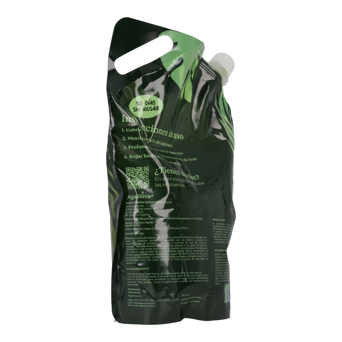 Gel de Riego para Plantas con Microalgas Vivas AlgaSlime 1l