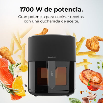Freidora De Aire Sin Aceite De 6'5l Cecofry Fantastik Window 6500 Ventana 1700w, Tecnología Perfectcook, 12 Modos De Cocinado, Táctil, Regulable 80-_1