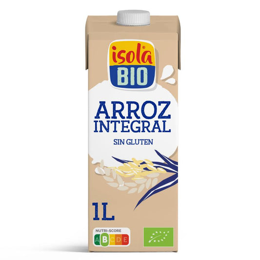 Bebida biológica de arroz integral sem glúten Isola Bio 1 L