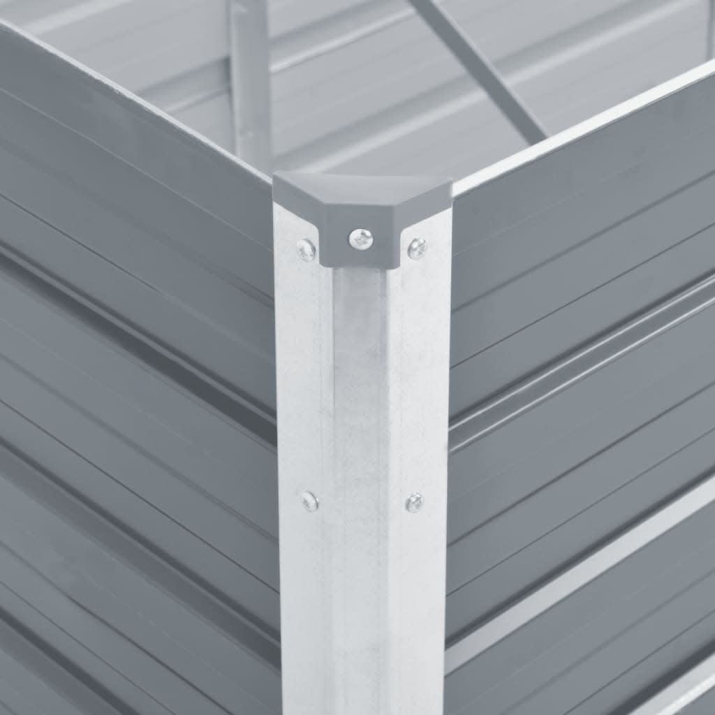 Arriate De Acero Galvanizado Gris 600x80x45 Cm_5