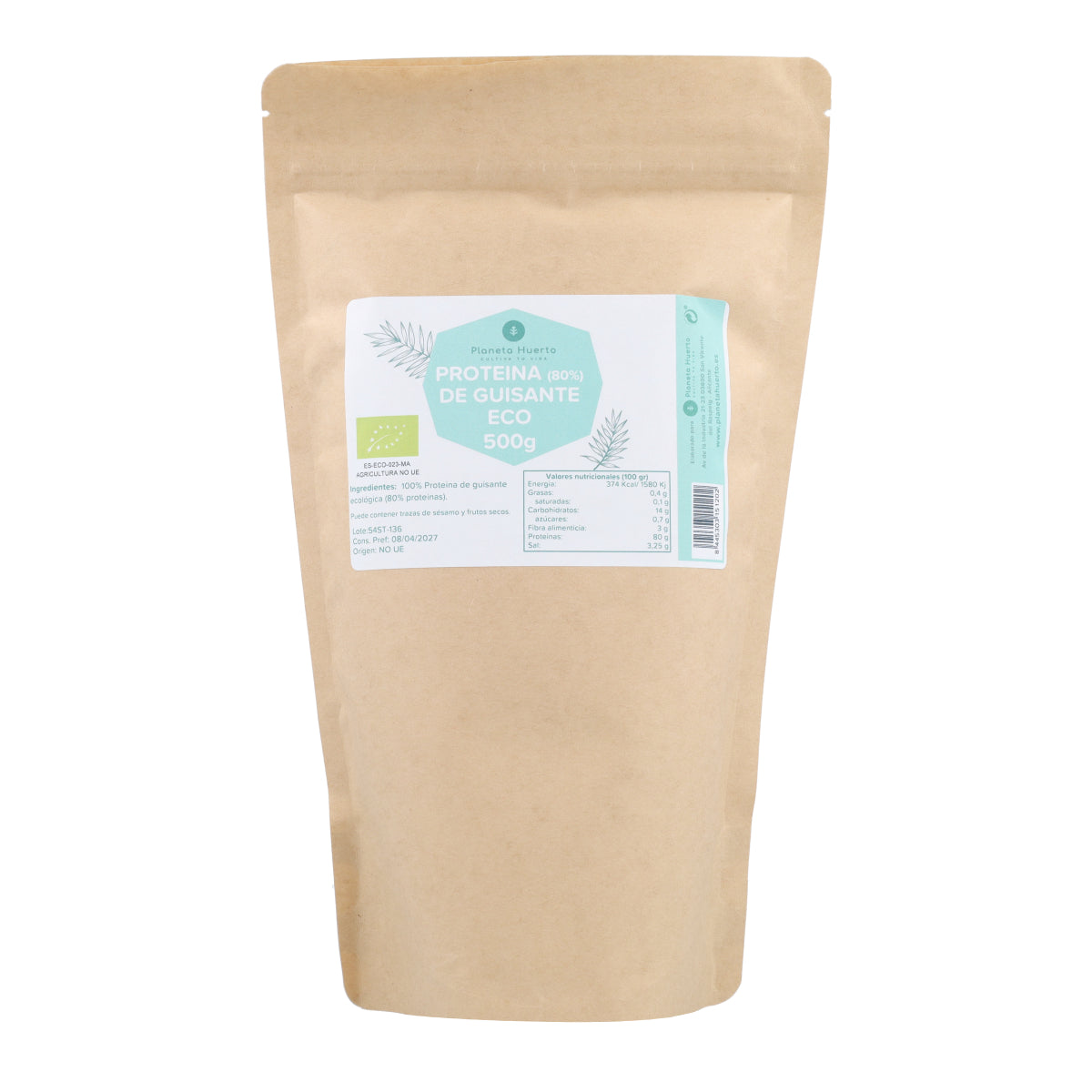 Proteína de Ervilha 80% ECO Planeta Huerto 500 g