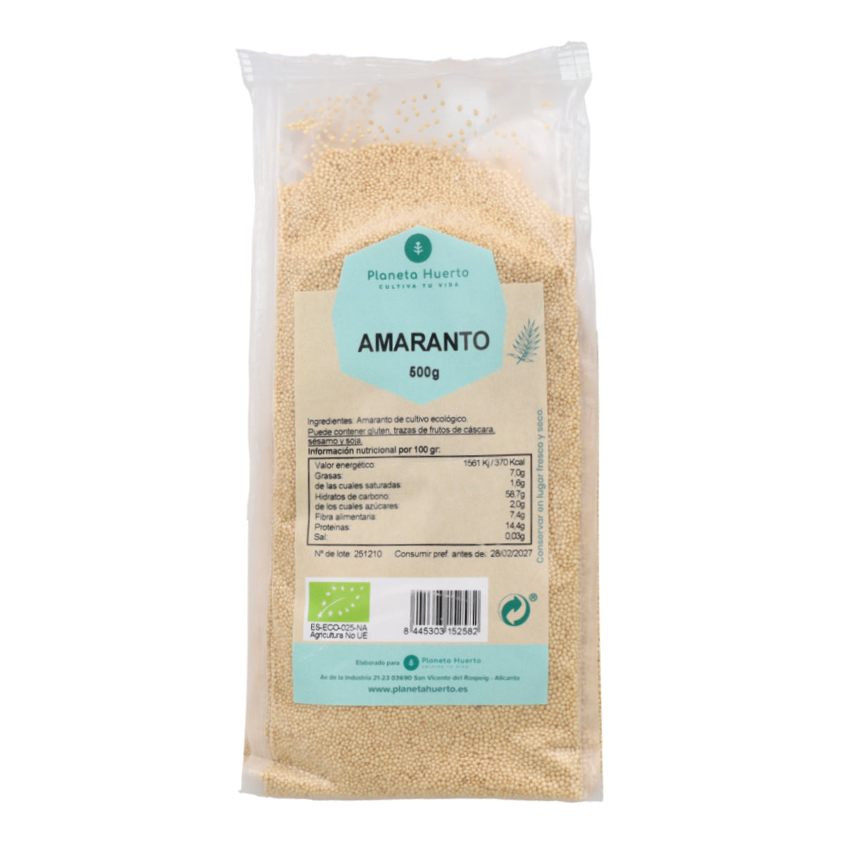 Amaranto em grão ECO Planeta Huerto 500 g