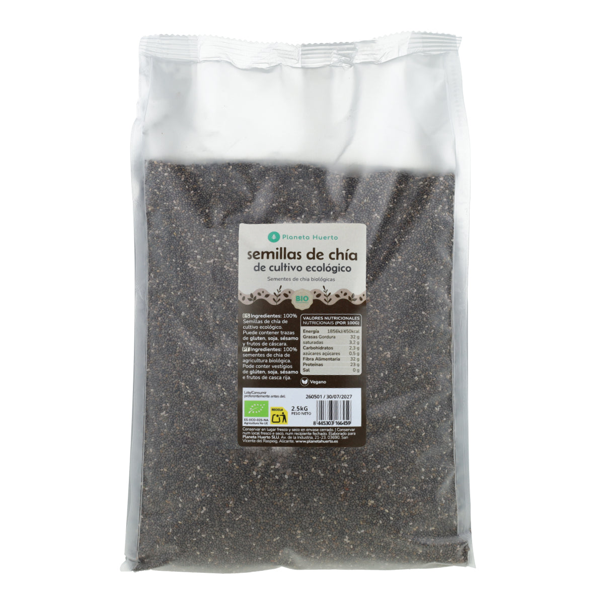 Planeta Huerto ECO Sementes de Chia 2,5 kg