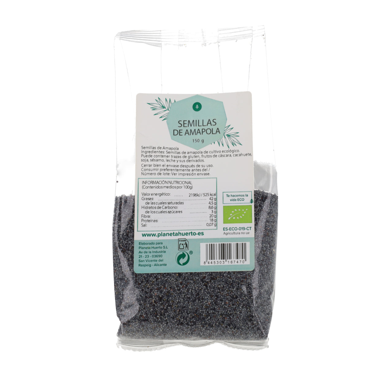Sementes de papoila ECO Planeta Huerto 150 g 