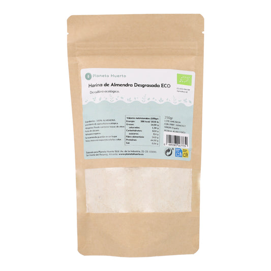 Farinha de amêndoa desengordurada Planeta Huerto ECO 250 g