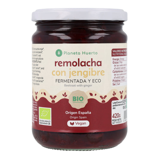 Beterraba fermentada com gengibre Eco Planeta Huerto 420 g