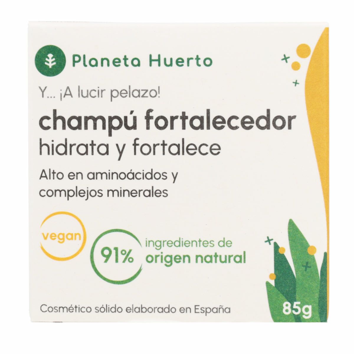 Champô Sólido Fortalecedor Planeta Huerto com Aminoácidos 85 g