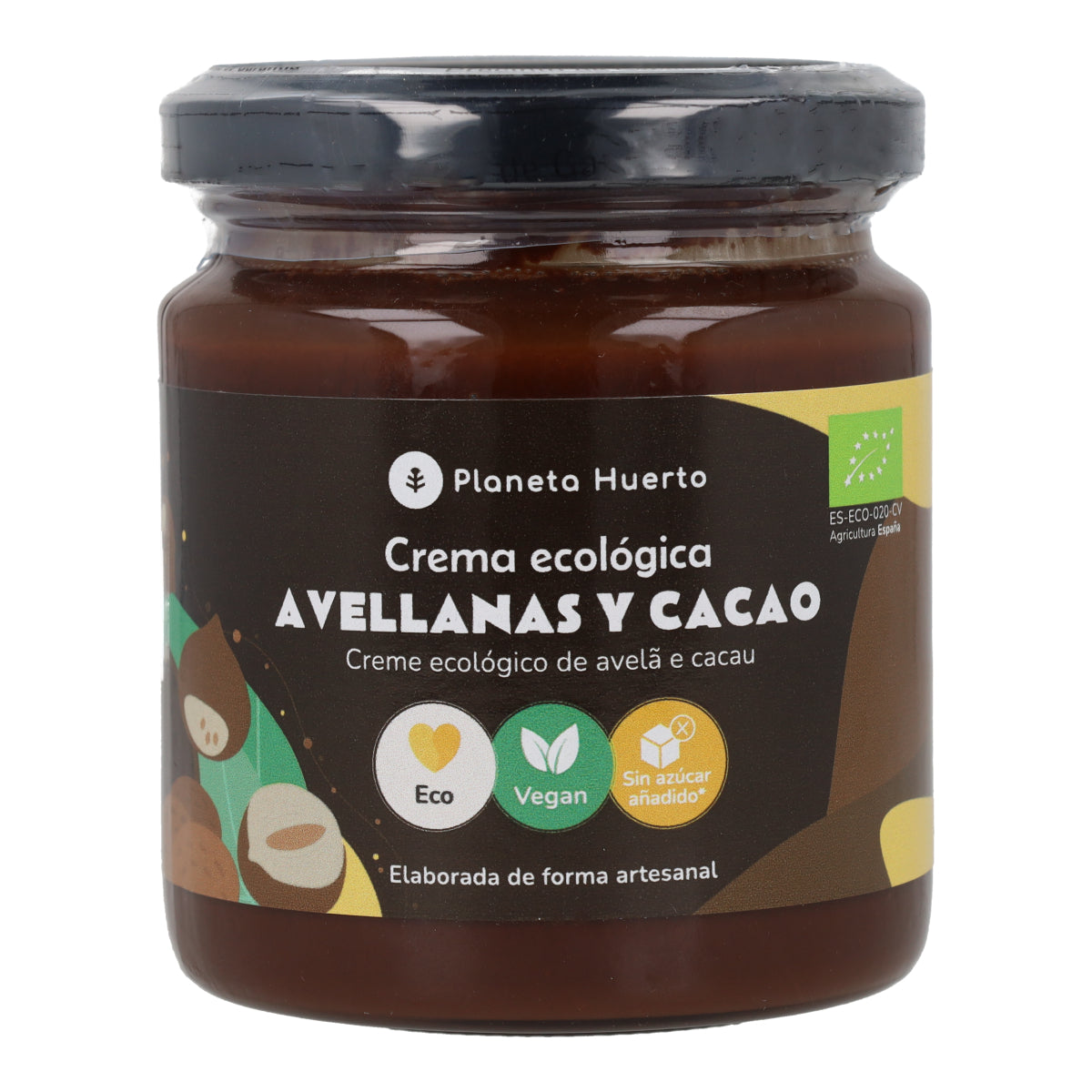 Creme de avelã e cacau sem adição de açúcar ECO Planeta Huerto 230 g