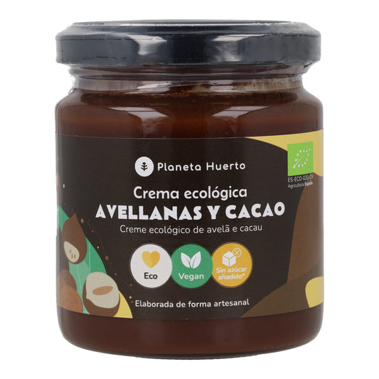 Creme de avelã e cacau sem adição de açúcar ECO Planeta Huerto 230 g