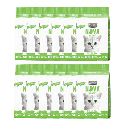 Kit Cat Nova Pack Ahorro 12 - Green Tea 7 L Arena Vegetal para gatos