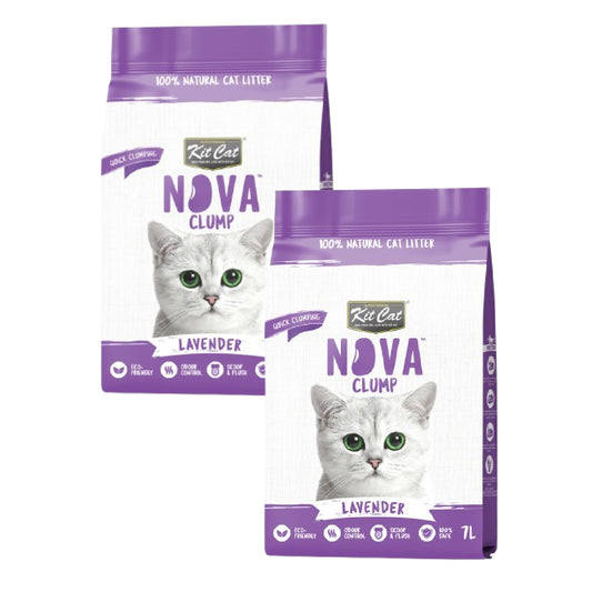 Pack 2x Kit Cat Arena Eco Nova Pack Ahorro - Lavender 7 L Arena para gatos