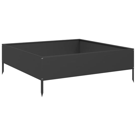 Arriate De Acero Negro 100x100x26 Cm_0
