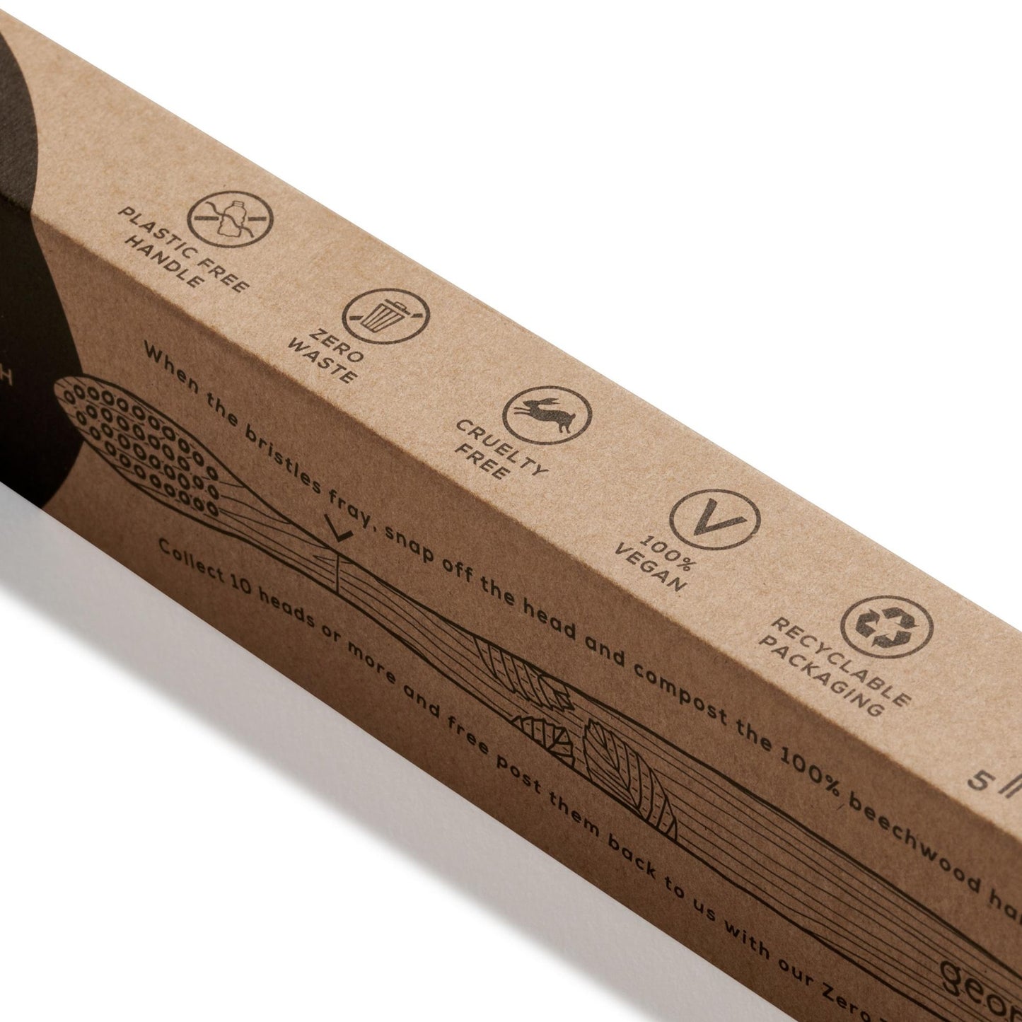Escova de dentes Georganics Beech