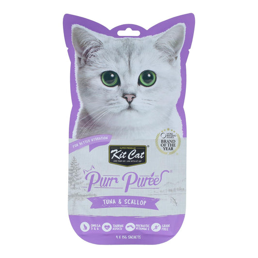 PurrPuree Cat Kit - Atum e Vieiras 60g Snack cremoso para gatos