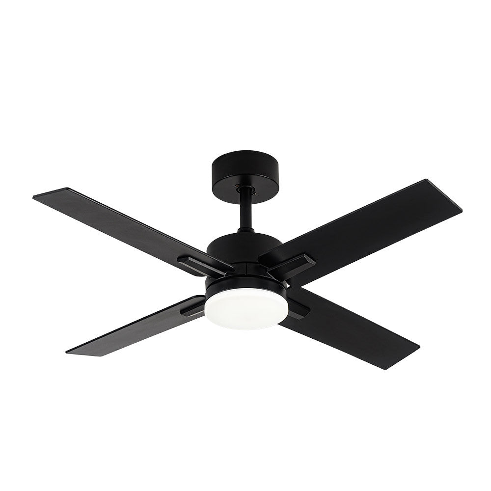 Ventilador Dc Talco 20w Negro 4aspas Negra/gris 6vel. 3000k,4000k,6500k 2350lm Remoto, Memoria, Temporizador 106d_1