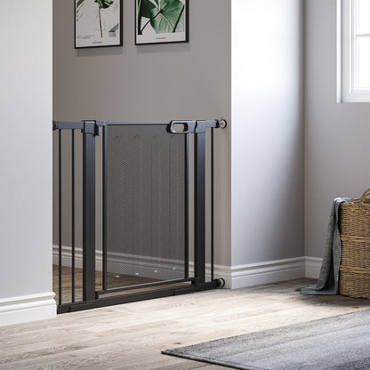 Pawhut Barrera De Seguridad Para Perros Extensible 75-103 Cm Con 2 Extensiones_1