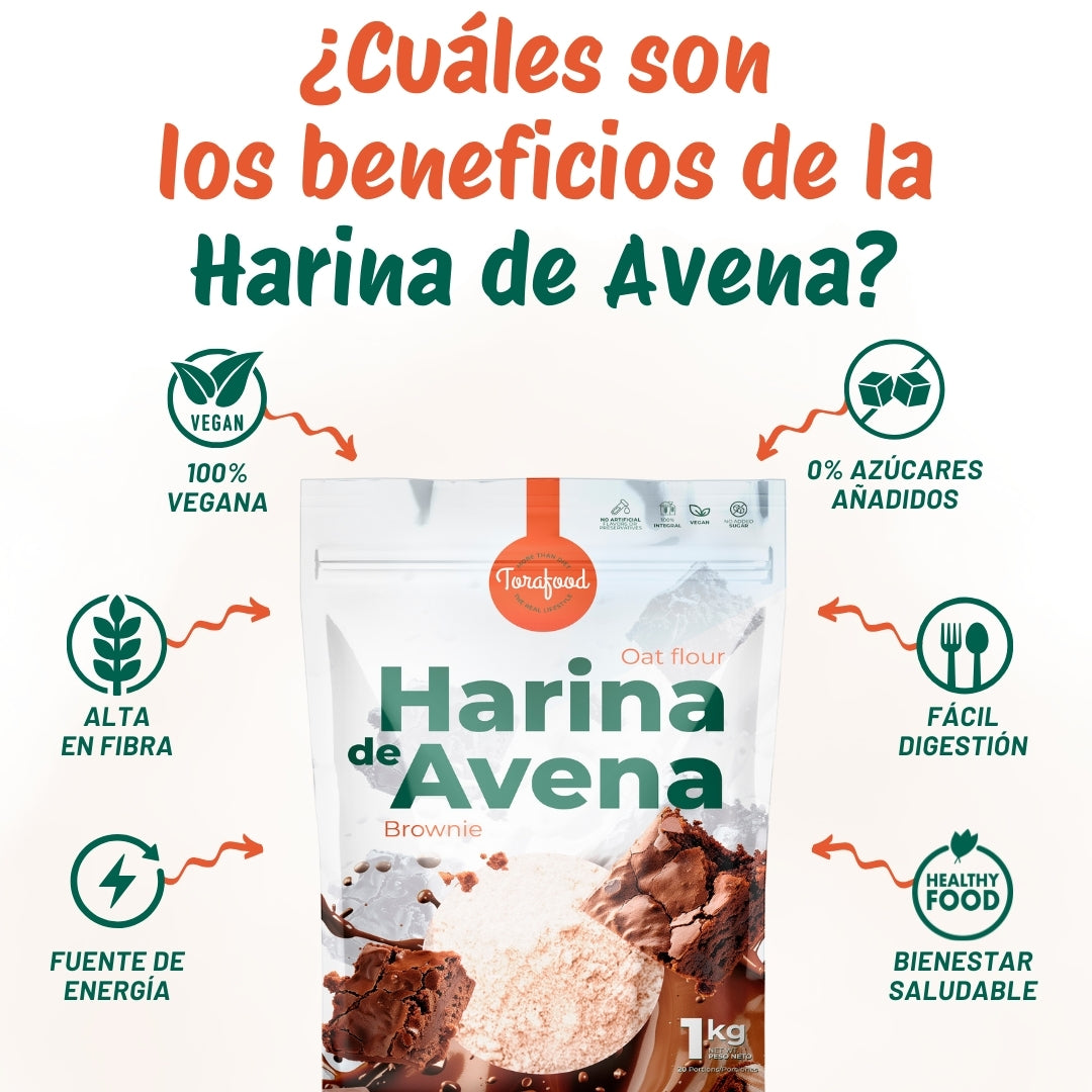 Harina De Avena Sabor Brownie 1kg Torafood_2