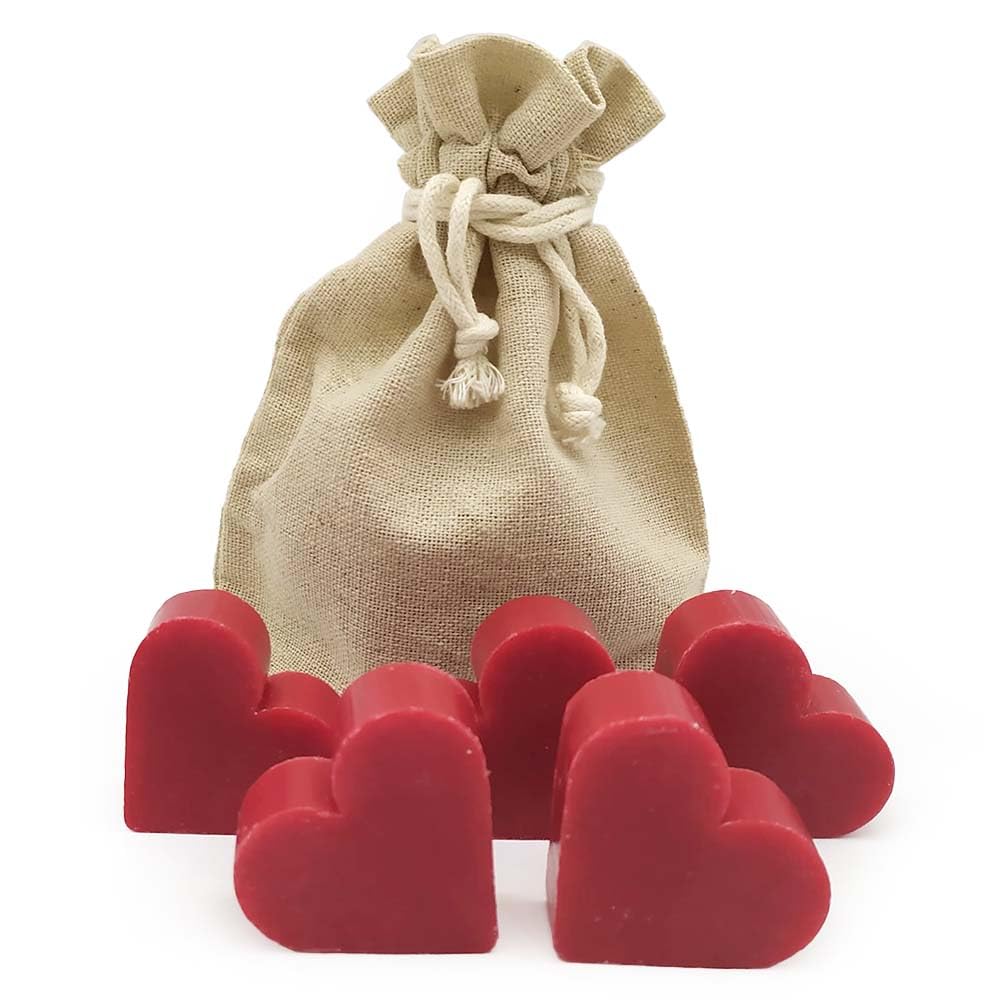 50 Jabones Aromáticos Con Forma De Corazón - Detalle Para Invitados De Eventos - Jabón Glicerina Con Aroma A Frambuesa_4