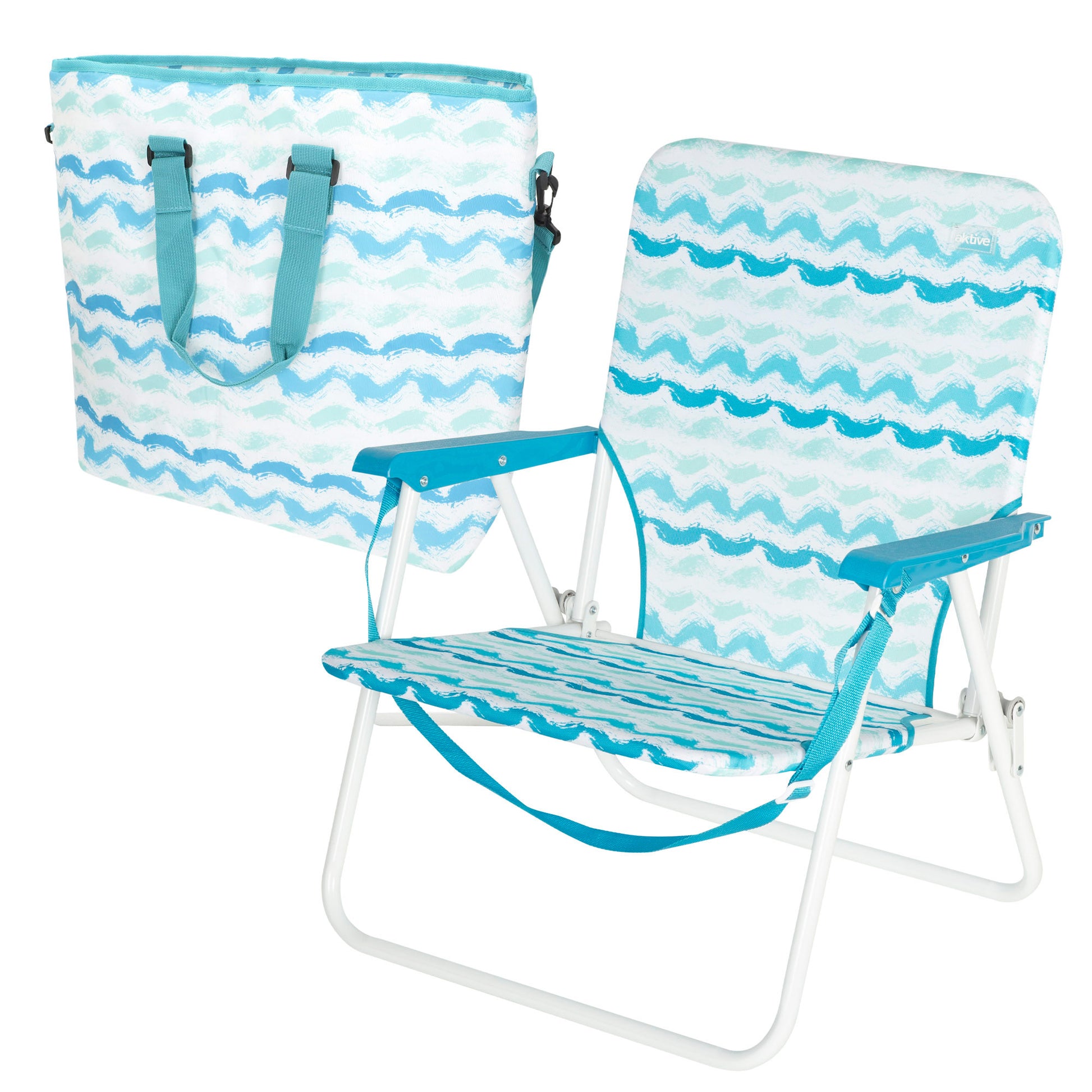 Aktive Pack Playa Silla Baja (45x40x70 Cm) + Nevera Portátil 20 Litros_0