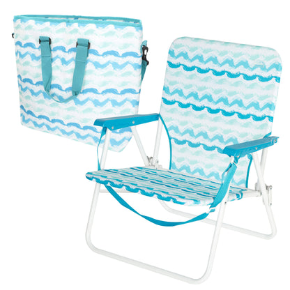 Aktive Pack Playa Silla Baja (45x40x70 Cm) + Nevera Portátil 20 Litros_0