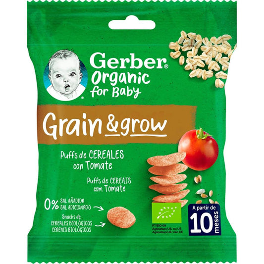 Flocos de trigo e aveia biológicos Gerber com tomate, 7 g