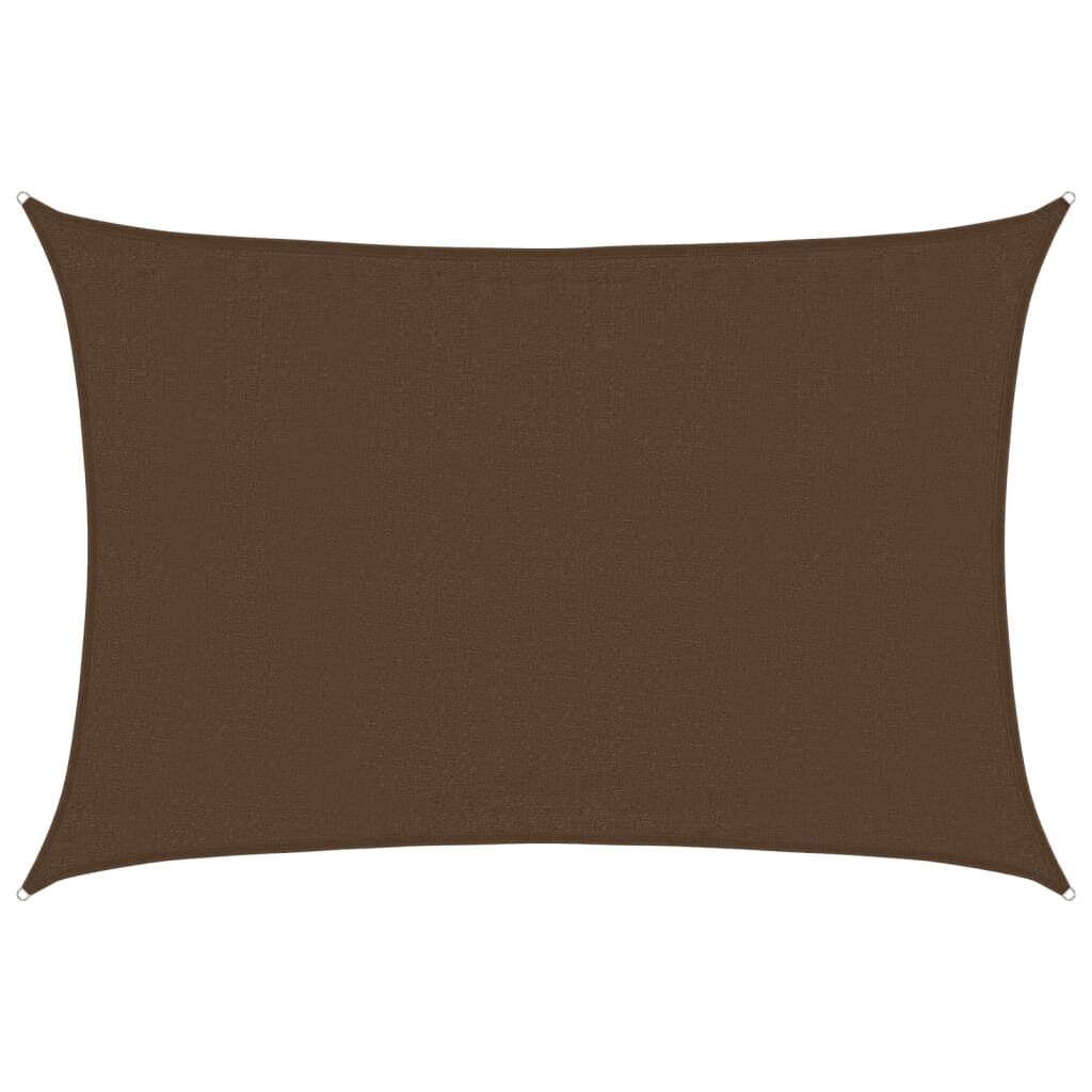 Vidaxl Toldo De Vela Hdpe Marrón 160 G/m² 3,5x5 M_0