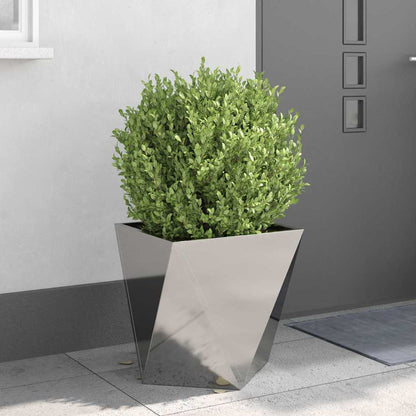 Jardinera 2 Uds. Plateado 50 X 50 X 50 Cm Acero Inoxidable_3