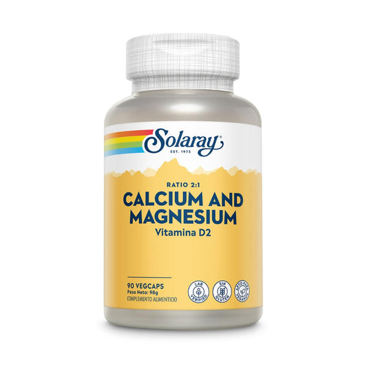 Cálcio Magnésio 90 cápsulas Solaray