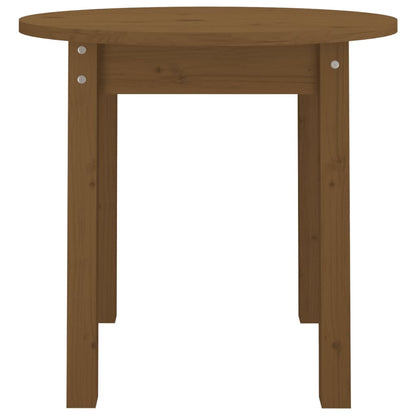 Mesa De Centro De Madera Maciza De Pino Marrón Miel Ø 45x40 Cm_3