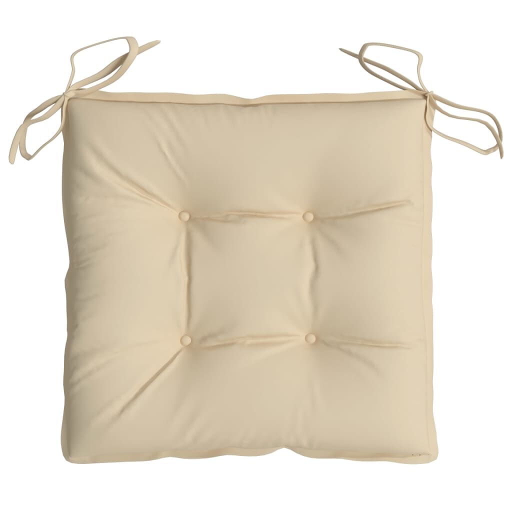 Vidaxl Cojines De Silla De Jardín 6 Uds Tela Oxford Beige 40x40x7 Cm_4