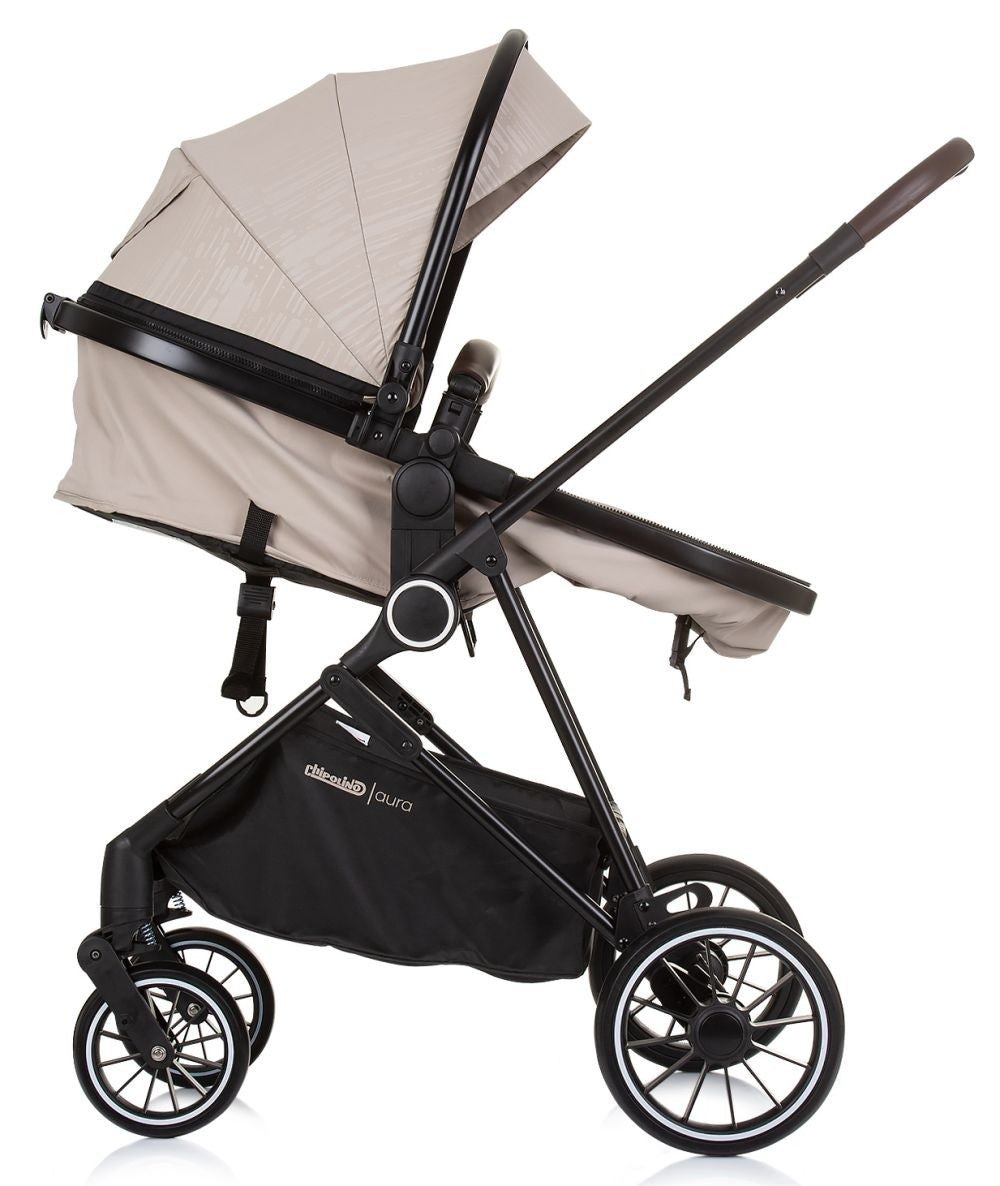 Carrito De Bebé Trio Convertible Aura Hasta 22 Kg Macadamia_3