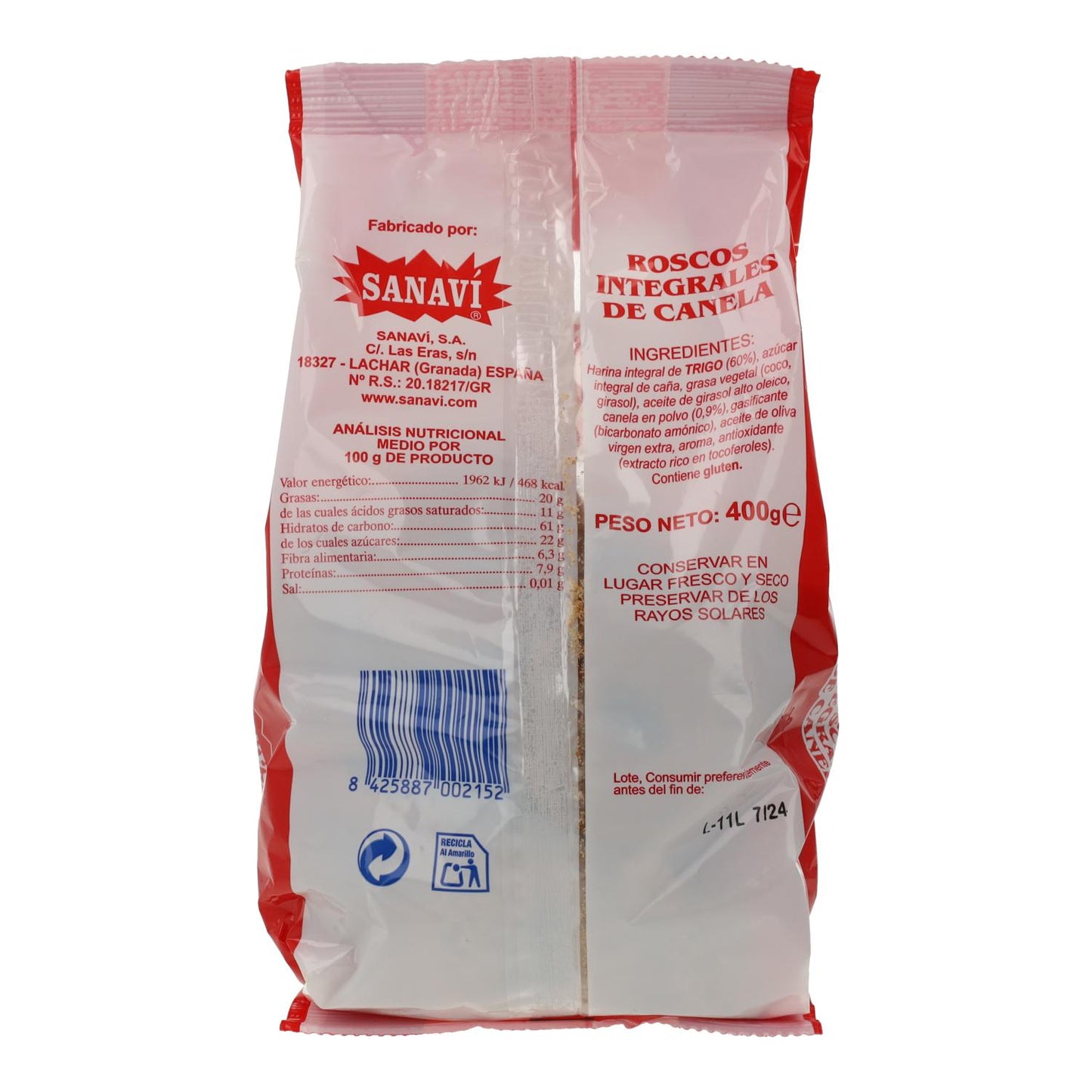 Donuts Integrais de Canela Sanaví 400g