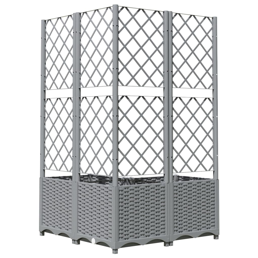 Macetero De Jardín Gris Claro 80 X 80 X 136 Cm_3
