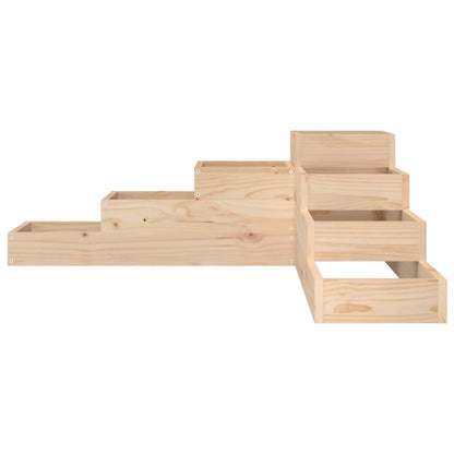 Jardinera De Jardín De 4 Niveles, 106 X 104,5 X 36 Cm, Madera Maciza De Pino_3
