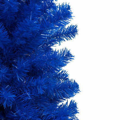 Vidaxl Árbol De Navidad Preiluminado Con Luces Y Bolas Azul 180 Cm_1
