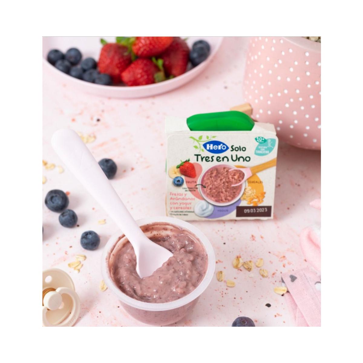 Morango, Mirtilo, Iogurte e Cereal Pote 120g - Hero Solo