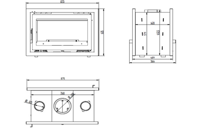 BRICOSOL Insertable de leña FM Modelo IT-182 K Interior Vermiculita Cristal Serigrafiado_2