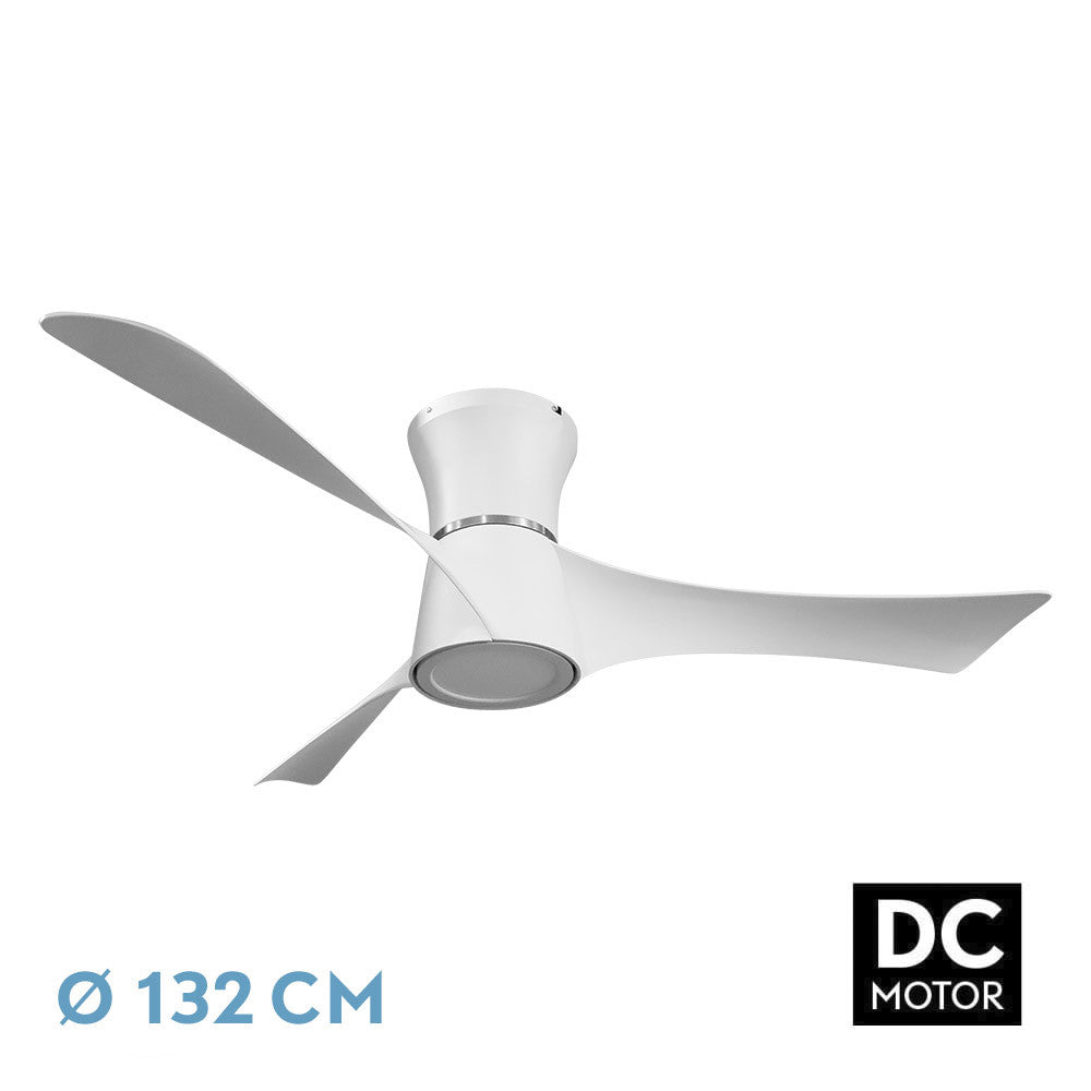 Ventilador Dc Tianas 18w Blanco 3aspas 132d Regulable Intensidad 2250lm 3000k,4000k,6000k Remoto+temporizador+memoria_0