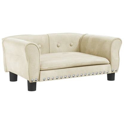 Cama Para Perros De Terciopelo Crema 70x45x30 Cm / Vetonek_1