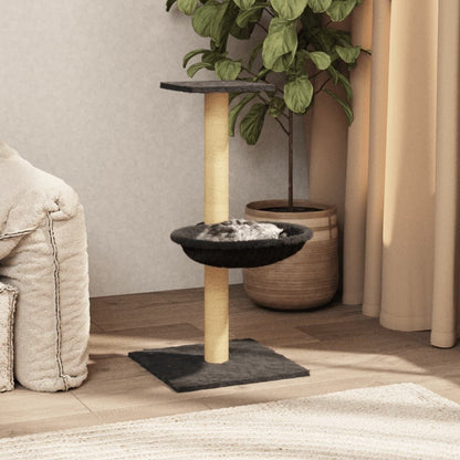 Vidaxl Rascador Para Gatos Con Poste De Sisal Gris Oscuro 74 Cm_1