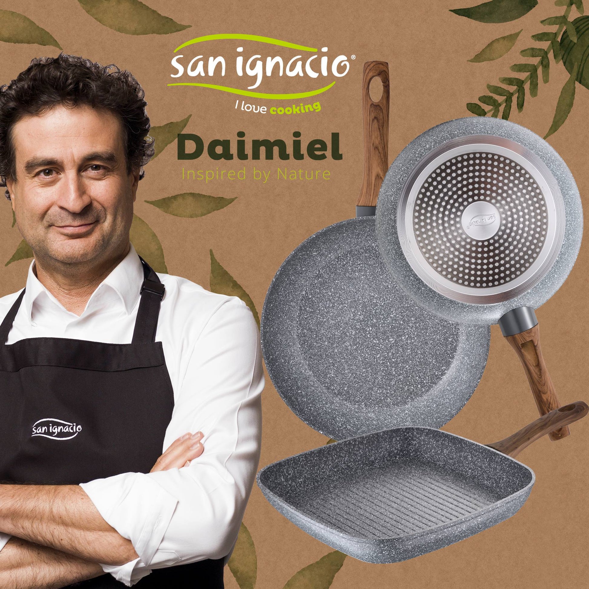Pack 2 Sartenes Con Asador En Aluminio Forjado Aptas Para Induccion De La Colección Daimiel_3